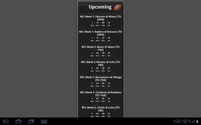 Football android App screenshot 0